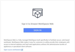 First: Click "Sign in" on the Workspaces Web landing page